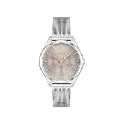 BOSS Watches Saya Steel & Silver Dial 37MM Women's Chronograph Watch