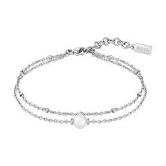 BOSS Jewellery Cora Pearl Silver Double Bracelet
