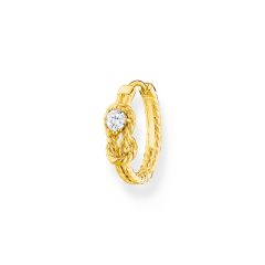 Thomas Sabo Rope Knot Gold Single Hoop Earring