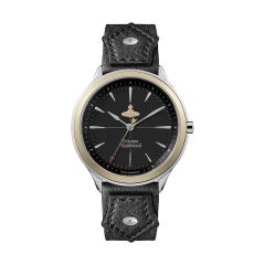 Vivienne Westwood The Elcho Steel & Black Leather 38MM Watch