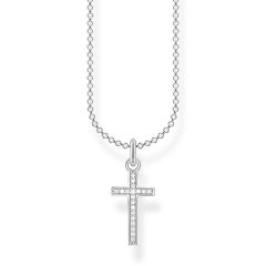 Thomas Sabo Pave Cross Silver Pendant Necklace