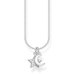 Thomas Sabo Moon & Star Silver Necklace