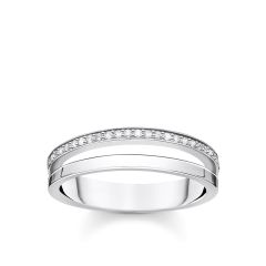 Thomas Sabo Pave Double Silver Ring
