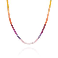 Rachel Jackson Rainbow Gemstone & Gold Beaded Necklace