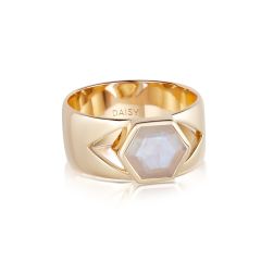 Daisy Beloved Moonstone 18CT Gold-Plate Band Ring