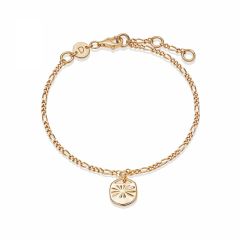 Daisy Treasures Sunburst 18CT Gold-Plated Charm Bracelet