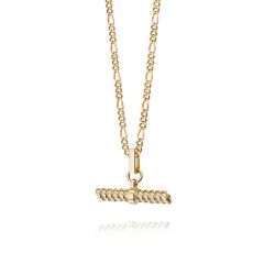 Daisy Treasures Rope T-Bar 18CT Gold-Plated Necklace