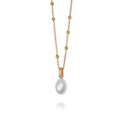 Daisy Treasures Baroque Pearl 18CT Gold-Plate Pendant Necklace