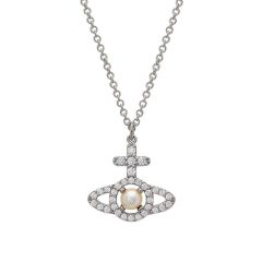 Vivienne Westwood Olympia Pearl Silver-Tone Pendant Necklace