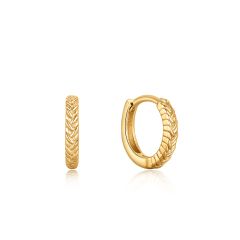 Ania Haie Rope Gold-Plated Huggie Hoop Earrings