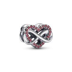 Pandora Moments Family Infinity Red & Silver Heart Charm