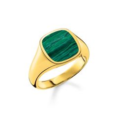 Thomas Sabo Green & Gold Signet Ring