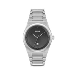 BOSS Watches Steer Steel & Grey Dial 42MM Watch