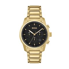 BOSS Watches Trace Sport Gold & Black Dial 44MM Chronograph Watch
