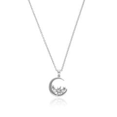 Olivia Burton Celestial Moon Sterling Silver Pendant Necklace