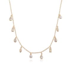 Olivia Burton Classics Crystal Gold Charm Necklace