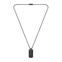 BOSS Jewellery Orlado Black Steel Men's Chain Necklace
