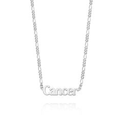 Daisy Cancer Zodiac Sterling Silver Necklace