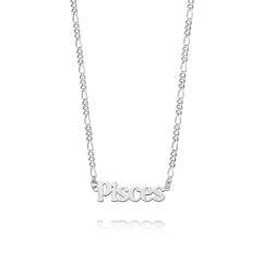 Daisy Pisces Zodiac Sterling Silver Necklace