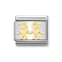 Nomination Composable Classic Steel & Gold Brothers Charm