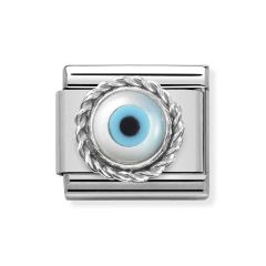 Nomination Composable Classic Greek Eye Steel & Silver Charm