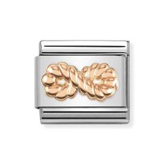 Nomination Composable Classic Steel & Rose-Gold Infinite Rope Charm