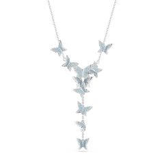 Swarovski Lilia Blue Crystal Butterfly Y-Drop Necklace