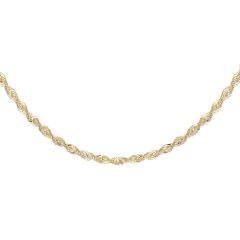 9CT Yellow-Gold Rope & Trace Chain Necklace