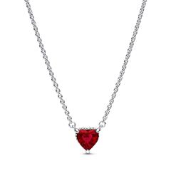 Pandora Sparkling Heart Halo Silver Pendant Collier Necklace