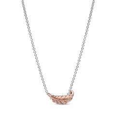 Pandora Floating Curved Feather Collier Necklace