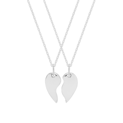 Estella Bartlett BFF Heart Silver-Plated Necklace Set