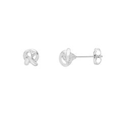 Estella Bartlett Knot Silver-Plated Stud Earrings