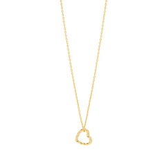 Estella Bartlett Twisted Rope Gold-Plated Heart Necklace