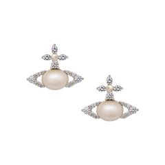 Vivienne Westwood Ada Pearl & Silver-Tone Stud Earrings