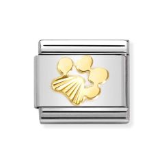 Nomination Composable Classic Steel & Gold Paw Print Charm