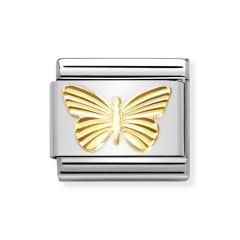 Nomination Composable Classic 18ct Gold Diamond-Coated Butterfly Charm