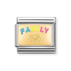 Nomination Composable Classic 18ct Gold Multicoloured Family Charm