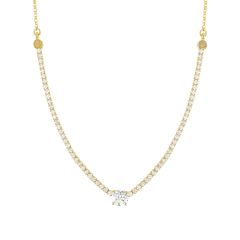 Nomination Chic & Charm White Stone CZ Yellow Plated Necklace