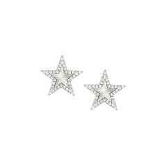 Nomination True Joy White Etched Star Earrings