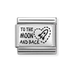 Nomination Composable Classic Sterling Silver To The Moon And Back Charm