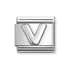 Nomination Composable Classic Sterling Silver Letter V Charm