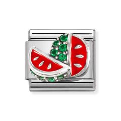 Nomination Composable Classic Sterling Silver Watermelon CZ Charm
