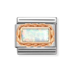 Nomination Composable Classic Rose Gold White Opal Charm