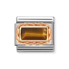 Nomination Composable Classic Rose Gold Tiger Eye Charm
