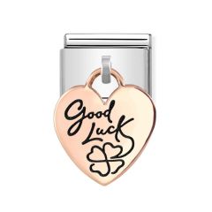 Nomination Composable Classic Rose Gold Good Luck Heart Pendant Charm