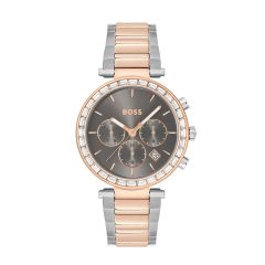 BOSS Watches Andra Steel & Rose-Gold 39MM Chronograph Watch