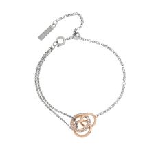 Olivia Burton Classic Entwine Silver & Rose-Gold Bracelet