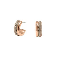 Olivia Burton Classic Entwine Rose-Gold Hoop Earrings