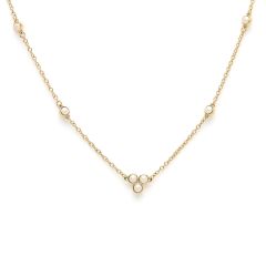 Olivia Burton Classic Pearl Cluster Gold Chain Necklace