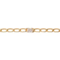 PDPAOLA Letter M Gold-Plated Chain Bracelet